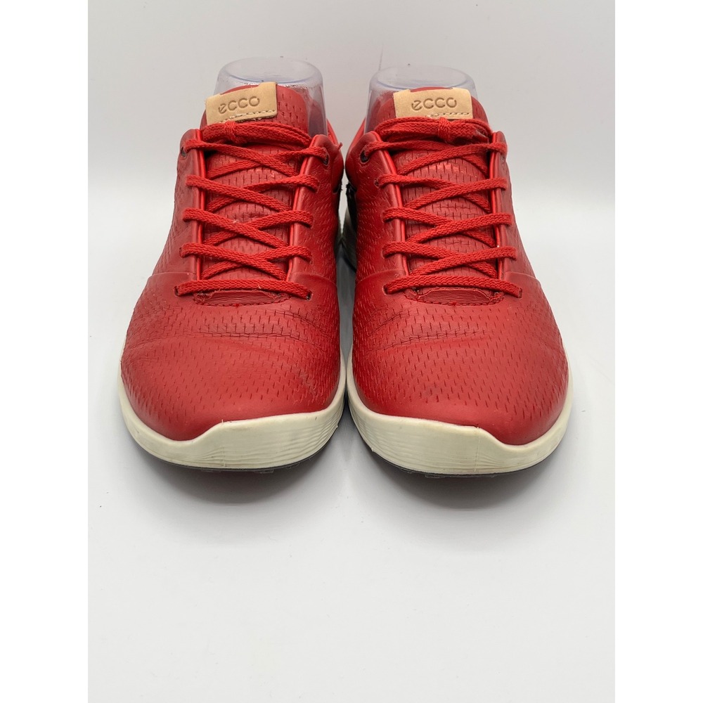 ECCO Biom Hybrid 2 Red Leather Golf Shoes Women EU 38 US 7 Spikeless Sneakers